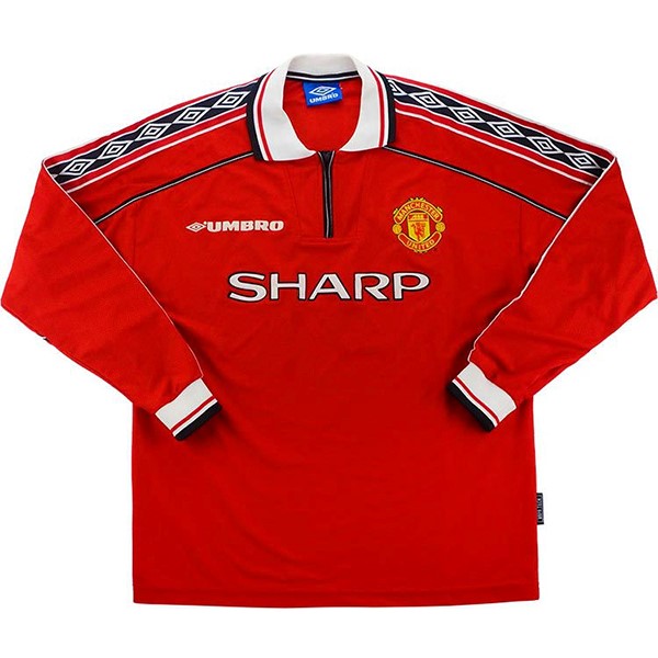 Camiseta Manchester United Primera equipación ML Retro 1998 1999 Rojo